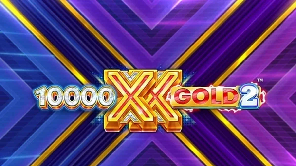 Tampilan antarmuka permainan slot 10,000 X Gold 2 dengan simbol-simbol emas dan mekanik gulungan yang unik.